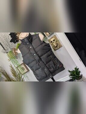 Roxy Black Puffer Vest XS-SM